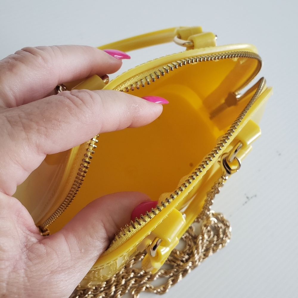 Yellow Rubber Mini Handbag - Picture 5 of 5